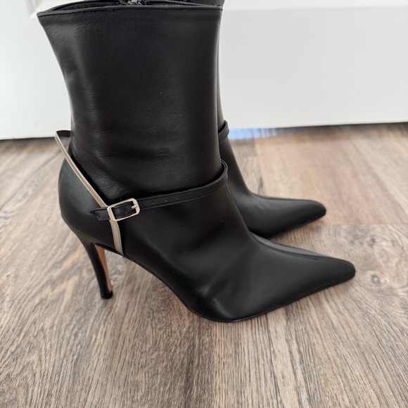 SACHA London black Ankle-high leather boots size 6B - Picture 6 of 9